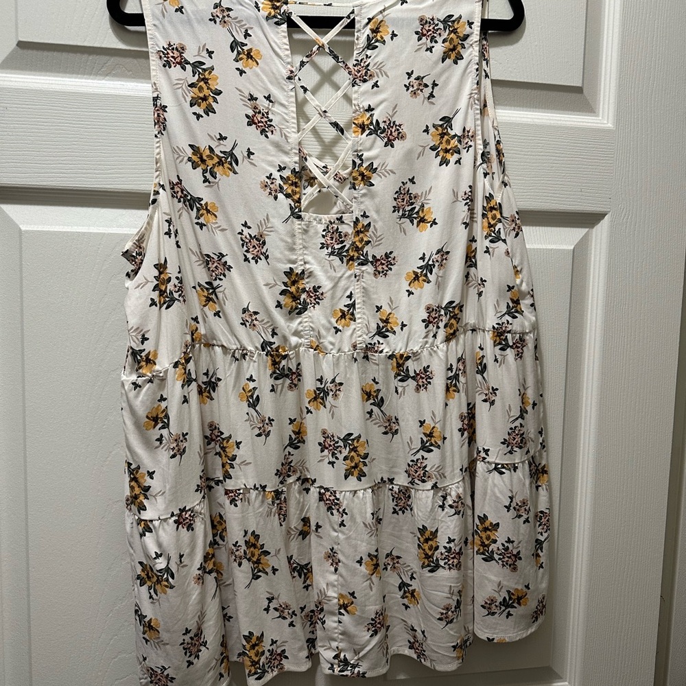 Torrid White Cream Tie Front Blouse